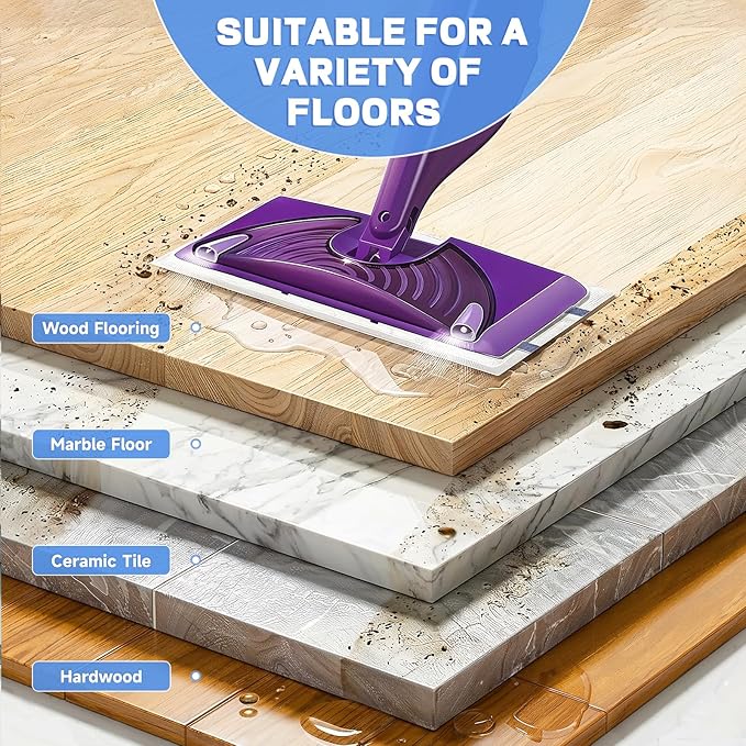 96 Pack Mop Pad Refills for Swiffer Wet Jet Mop Pads, Disposable Mopping Pads Refill for Multi Surface Floor Cleaning, 4-Layer Super Absorbent & Heavy Duty