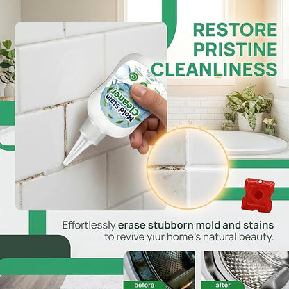 Mold Stain Cleaner Gel, 6.7 Fl oz All-Purpose Gel for Home Use on Washing Machine Gasket, Bathroom Grout, Sink, Shower, Caulk, and Front Loader Seal