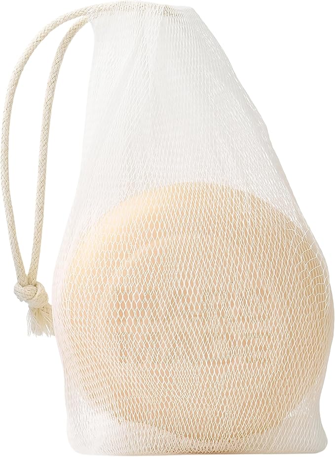 MARS MADE PLA Mesh Soap Saver - Plant-Based Exfoliating Net Bag for Shampoo, Conditioner & Body Bars - Travel-Friendly Foaming Shower Soap Scrubber Pouch with Breathable Mesh & Hanging Loop
