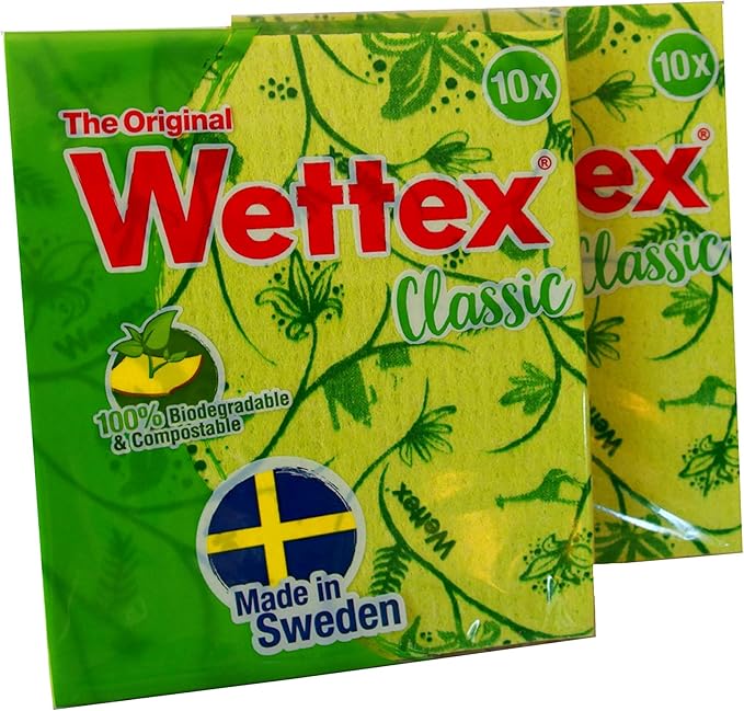 Wettex The Original Dishcloth Swedish superabsorbent Sponge Cloth 10 ct (Pack of 2)