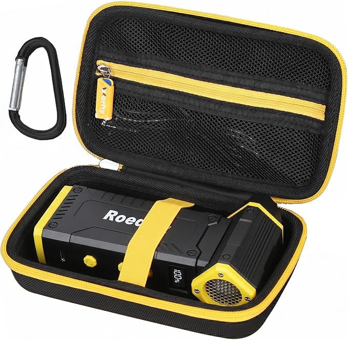 Case for Roedix/CAGIWIRU/ZOAIVR Compressed Air Duster, Travel Portable Hard Storage Bag, Box Only (Yellow&Black)