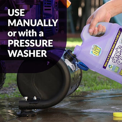 Simple Green Oxy Solve Concrete and Driveway Pressure Washer Cleaner, Purple, Unscented, 128 Fl.Oz