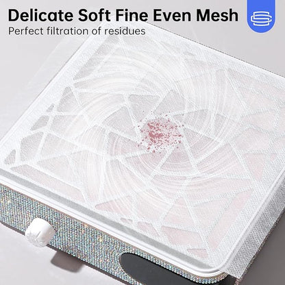 50PCS Nail Dust Collector Filter Cotton, PP Material Dust Collector Nail Tech Filter Cotton Pad Replacement Nail Vacuum Dust Collector Filters Film Paper for Nail Supplies