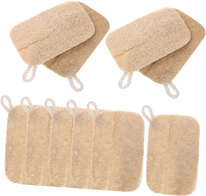 10pcs Natural Loofah Dish Sponge Dish Sponges Loofah for Washing Kitchen Scrubbers Scratch Cleaning