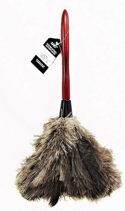 AAYU Premium 14.5" Feather Duster for Home | Natural Duster for Cleaning and Feather Moping | Eco Friendly | Genuine Ostrich Feather Duster with Wooden Handle | Easy to Clean Dust and Reuse (36 cm)