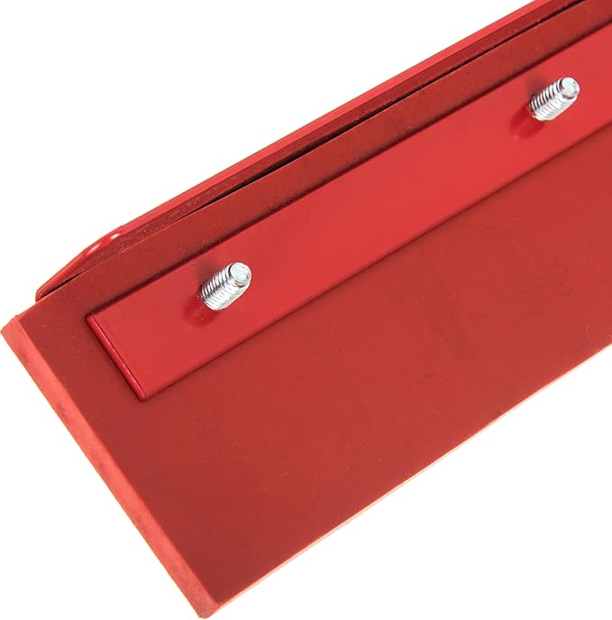 SPARTA Flo-Pac Gum Floor Squeegee Rubber Squeegee with Heavy Duty Steel Frame for Floor, Bathroom, Kitchen, Concrete, Tile, Garage, Commercial Use, 24 Inches, Red