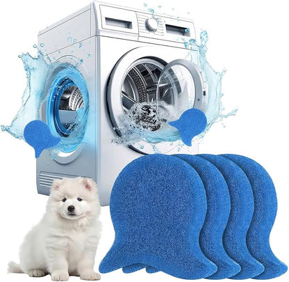 4Pcs Pet Hair Remover for Laundry, Dog & Cat Hairs Remover Tool, Reusable Catcher Effectively Removes Pet Hair, Lint and Dander from Bedding and Clothing, Suitable for Washing Machines
