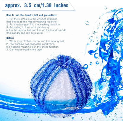 Blulu 12 Pieces Pet Hair Remover for Laundry Dryer Balls Reusable Washing Machine Hair Catcher Pet Dog Cat Catcher Lint Remover (Blue Set)
