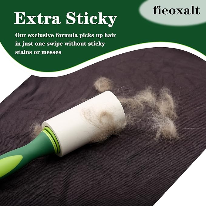 Lint Rollers for Pet Hair,1 Handles with 2 Refills, 220 Sheets Lint Remover for Cat Dog Hair, Dust,lint on Furniture,Clothes with Extra Sticky