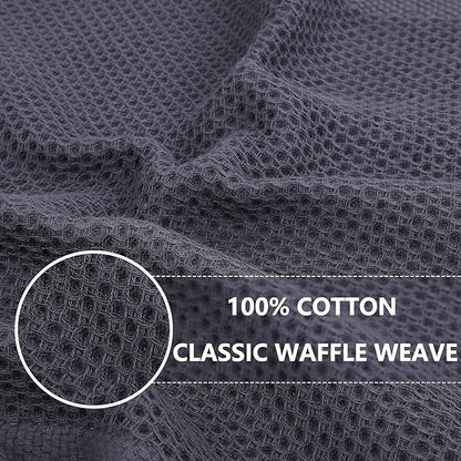 Homaxy 100% Cotton Waffle Weave Kitchen Dish Cloths, Ultra Soft Absorbent Quick Drying Dish Towels, 12 x 12 Inches, 8-Pack, Multicolor
