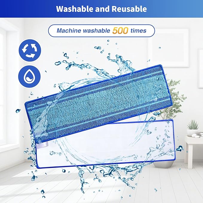 10-Pack Microfiber Mop Pads for Bona Mpo- Washable Reusable Refills for Hardwood, Tile & Multi-Surface Floors | Pet Hair & Stain Remover