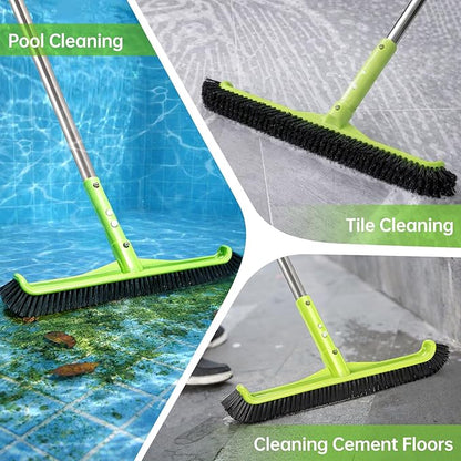 Pool Brush Head, Scrub Brush with Premium Nylon Bristles,Curved Ends High-Efficiency Pool Broom/Pool Brushes for Cleaning Inground/Above Ground,Swimming Pool, Walls, Bathtubs, Tiles & Floors(Green)