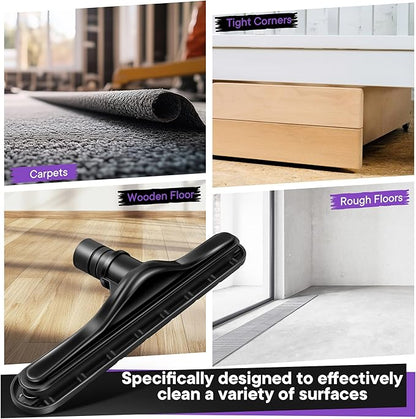 Replacement Floor Tool Compatible with ProTeam 101446 E-Z Glide Backpack Vacuum,Compatible with Hoover C2401, 14" Multi-Surface Brush for Commercial Cleaner(Nylon Brush,Black)