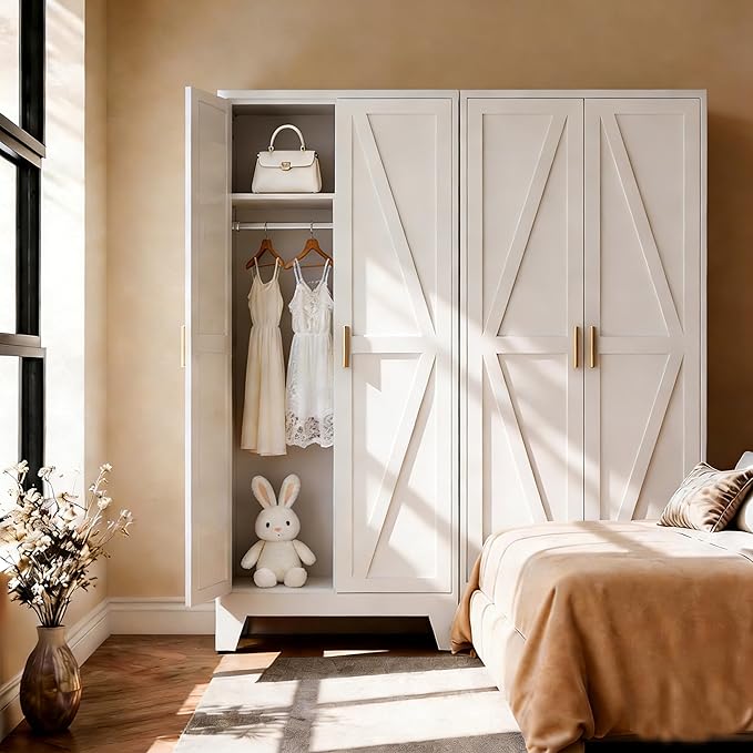 71" H Metal Garage Storage Cabinets,Broom Closet Storage Cabinet,Utility Cabinet,White Storage Cabinets