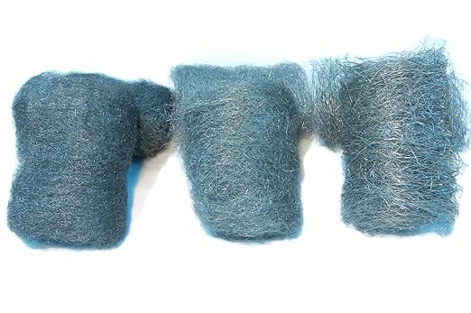 Stainless Steel Wool Pads, 6pc Assorted Pack (Fine, Medium, Coarse) - by Rogue River Tools. Made in USA! Oil Free, Won't Rust.