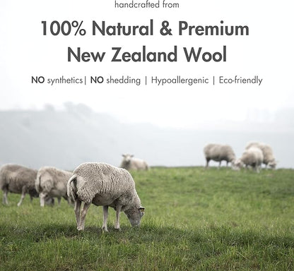 Premium Wool Dryer Balls, Set of 6 XL 100% New Zealand Wool, Natural Fabric Softener, Reusable, Anti Static, Reduces Drying Time, Wrinkles, Pet Hair, Lint