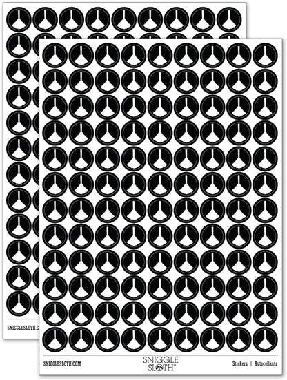 Feather Duster Cleaning 200+ Round Stickers - Gloss Finish - 0.50" Size - Black