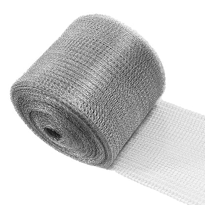 Wire Mesh for Mice Control 5 in X 103Ft,Upgraded Steel Wool Mice Control and Copper Mesh,Hole Fill Mesh Fabric,Weep Holes Covers,Stainless Steel Wire Mesh Roll Not Rusty, Rodent Tape Mesh Barrier