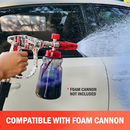 Bear Force High Pressure Washer Gun 3000 PSI Max, Power Washer Short Gun M22-ID14mm with 1/4“ Quick Connector, Car Wash, Car Cleaning, Car Care Detailing