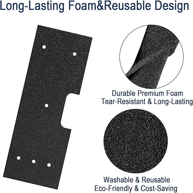 6-Pack Lint Filter Replacement for Washer Dryer Combo, Compatible with WH01X35719, Reusable High-Density Foam Filter for GE Profile Washer Dryer, Models: PFQ97HSPVDS