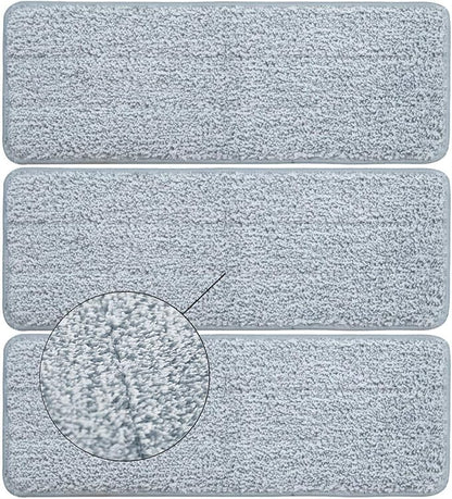 Bulletproof Microfiber Mop Replacement Heads - Washable Pads for Floor Cleaning Compatible with Tethys & Most 11” - 13” Flat Squeeze Mops for Wet/Dry Mopping, Sanitizing, and Scrubbing Hardwood