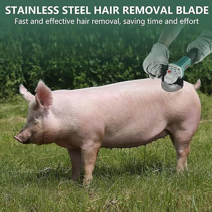 Pig Hair Removal Tool 2-Piece Set, Pig Hair Scraper Disc, Suitable for Livestock Farms, Poultry Houses, Sheep, Cattle, and Pigs (7-Speed and 9-Speed Models)