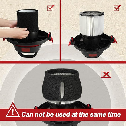 Shop-Vac 90525 Foam Sleeve Filter Replacements, For Most 1 Gallon Shop-Vac Wet/Dry Vacuum Cleaners, Replace Parts # 9052500, 3 Pack