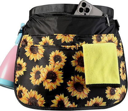 Bafelia Small Size Cleaning Caddy Apron for Women with 5 Pockets, Professional Waterproof Cleaning Supplies for Housekeepers