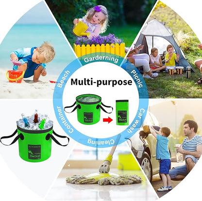 Collapsible Bucket 5 Gallon Container Folding Water Bucket Portable Wash Basin 20L