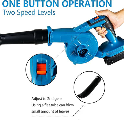 NEWONE Small Leaf Blower Cordless Compatible with Makita 18V Battery,157MPH/64CFM Lightweight Mini Hand Electric Leaf Vacuum for Lawn Care with Battery and Charger,2 Speed