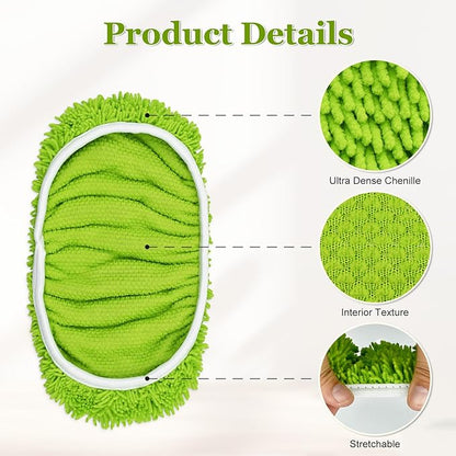 XL Mop Pads Compatible with Swiffer XL Sweeper, X-Large Dry Sweeping Cloths, XL Wet Pads Refills, Reusable Washable Microfiber Heavy Duty Wet Mopping Cloths for Hardwood Floor Cleaning, 6 Pack