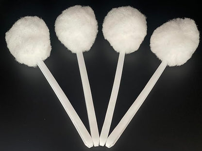 Bowl Brush Toilet Cleaning Brush Set Soft Polyester Head 15x5 inches White (5)