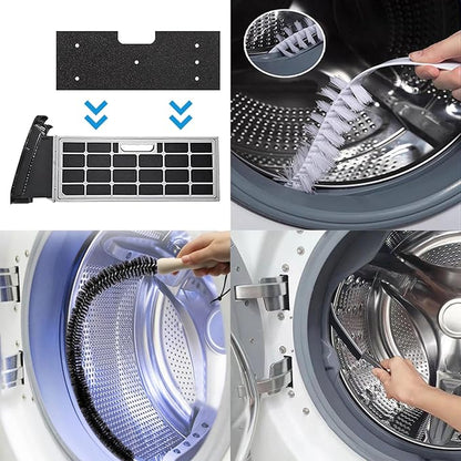 6-Pack Lint Filter Replacement for Washer Dryer Combo, Compatible with WH01X35719, Reusable High-Density Foam Filter for GE Profile Washer Dryer, Models: PFQ97HSPVDS