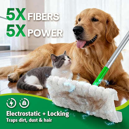 AIR U+ Dry Mop Pads for Swiffer Sweep and Mop, Heavy Duty Pet Dry Sweeper Refills, Sweeping Cloths for Cleaning Hardwood Floor Dust and Hair, Disposable, Unscented, 30 Count