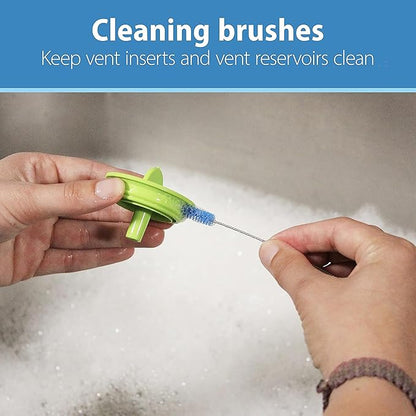 Dr. Brown's Silicone Cleaning Brush Set with Bottle, Spout, and Straw Brush, 3-Pack + Vent Cleaning Brush, 4-Pack