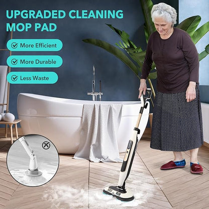 Frescares S7001 Upgraded Steam&Scrub Mop Pads Kit for Shrak,S8201 S8001 S7000 S7201 S7000AMZ S7005 S7020 S7001C All-in-One Hard Floor Steam Mop (2Green2White2Grey)