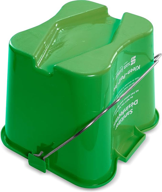 San Jamar Kleen-Pail® Plastic Pro Cleaning Bucket 8 Quarts Green (Pack of 2)