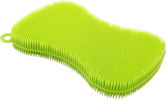 Kuhn Rikon Stay Clean Silicone Scrubber, Green