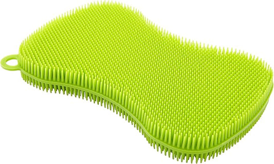Kuhn Rikon Stay Clean Silicone Scrubber, Green