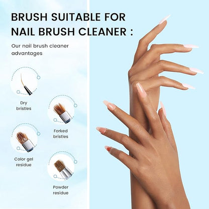 Nail Brush Cleaner 120ml Acrylic Brush Cleaner Efficient Nail Cleaner for Acrylic Nails Professional Brush Cleaner for acrylic Clean and Maintain Your Gel Nail Brushes with Cleaning Solution