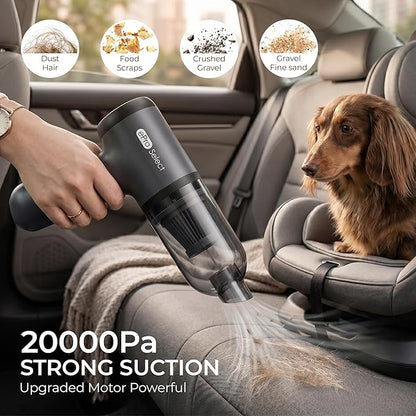 Handheld Vacuum Cordless, 12000Pa 75W Mini Vacuum with Blower Function, 24 Mins Runtime, 0.14L Dust Bin, Compact Design with Multi-Accessories for Stairs, Car and Home