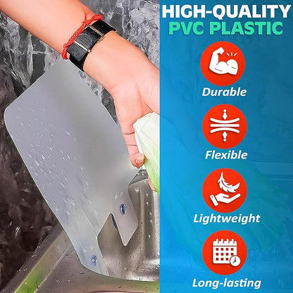 3 Pcs Sink Splash Guard Suction Cup - 9.7x11" Splash Guard Sink Splatter Screen Set, Long-Lasting and Easy to Clean Dishwashing Accessories for Kitchen, Durable, Lightweight, and Easy to Use