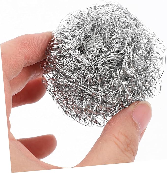 PRETYZOOM Stainless Steel Kitchen Cleaning Balls Dish Washing Tool for Effortless Pot Pan and Dish Cleaning Non Scratch Scourers for Practical Kitchen Use