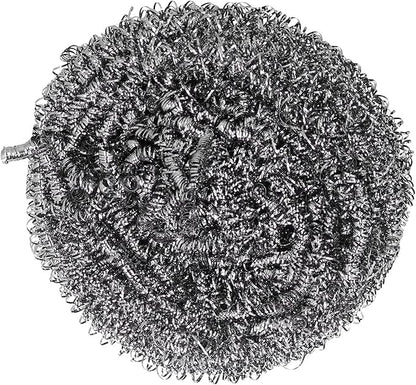 Stainless Steel Scrubber Cleaning Ball Scouring Ball for Pot Cleaner Kitchen Cleaning Tool High Steel Wire Durable Compact Design for Kitchen Bathroom Outdoor Use 7x4cm 25g 1pcs