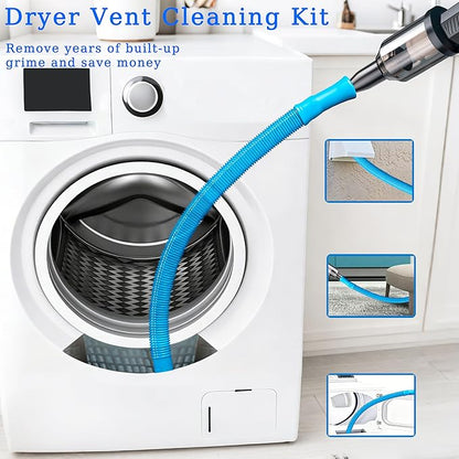 Universal Dryer Vent Cleaner Kit Vacuum Hose Attachment – Fit most Vaccum Cleaners, Efficient Lint Removal Tool for Dryer Maintenance
