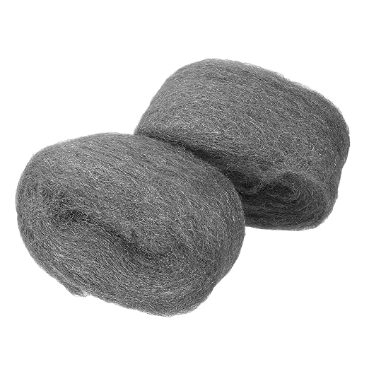 2 Rolls Coarse Steel Wool Pads Reusable Wire Mesh for Cleaning Rust Removal and Polishing Wood and Metal Surfaces