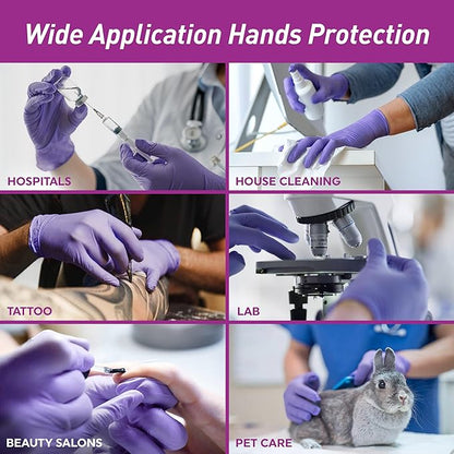MedPride Powder-Free Nitrile Exam Gloves, Large, Case/1000 (10 Boxes of 100)