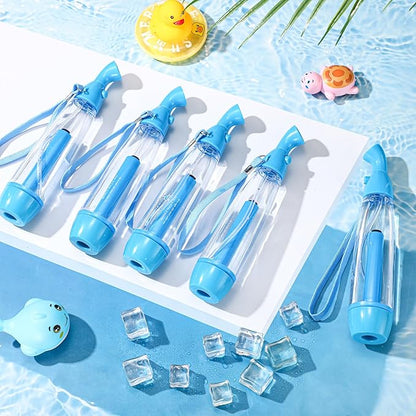 1 Pcs Summer Mister Spray Bottle Set Pump Personal Mister Cooling Spray Bottles with Carrying Loop Water Refillable Empty Plastic Portable Misting Sprayers for Outdoor Camping Hiking (Blue)