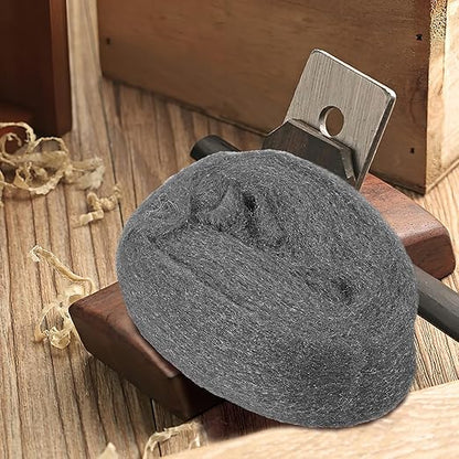 SHINEOFI 2 Rolls #0 Steel Wool Pads Reusable Flexible Wire Wool Fabric for Cleaning Rust Removal Polishing Wood Metal Surfaces Industrial-Grade for Home and Workshop Use