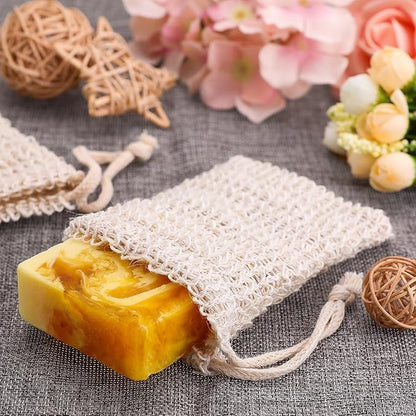 15 Pieces Soap Saver Bag Cotton Linen Exfoliating Soap Pouch for Foaming and Drying, Shower, Scrubber